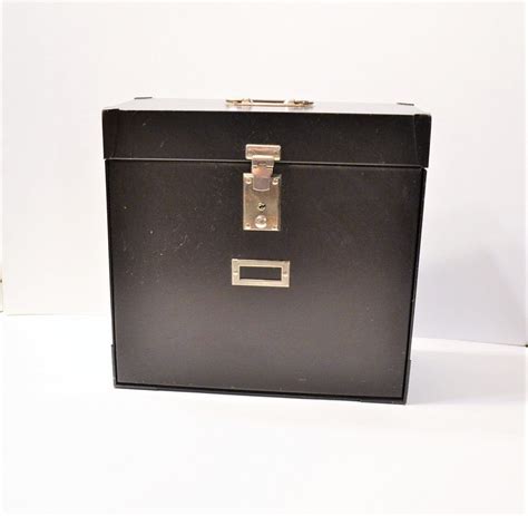 vintage brown metal file box 11101|vintage metal storage boxes.